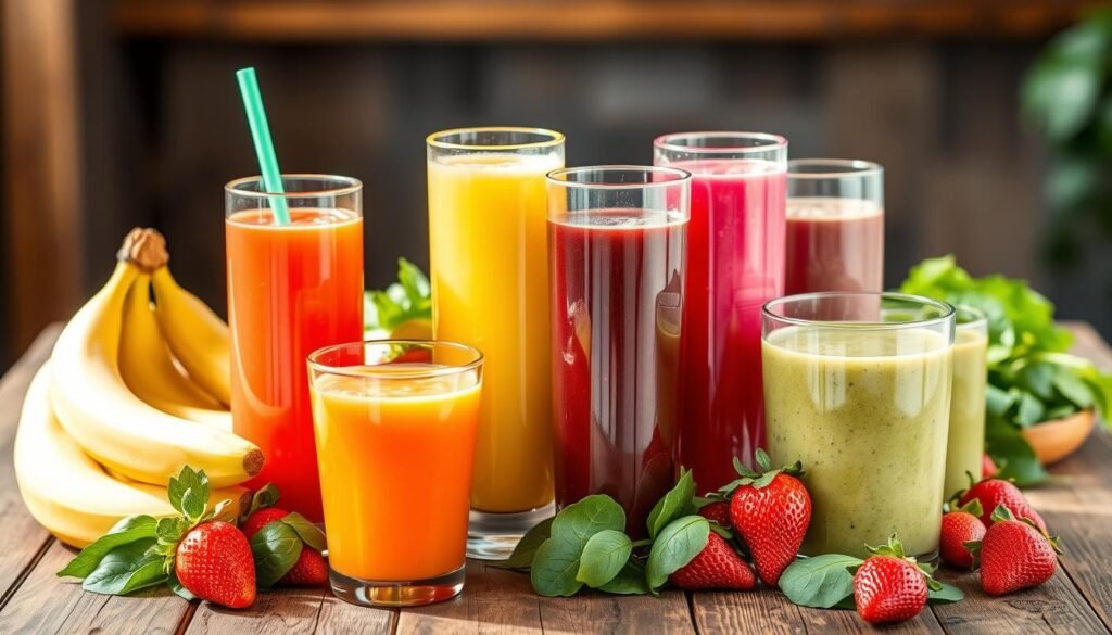 Smoothies e sucos naturais