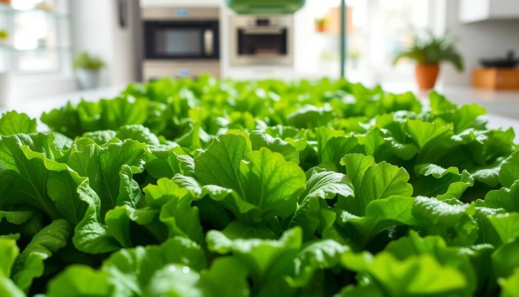 alface orgânica cultivada em casa