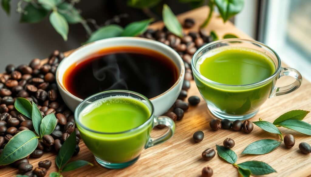 café e chá verde