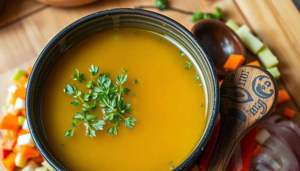 caldo de frango caseiro