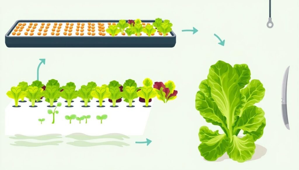 ciclo de cultivo da alface hidropônica