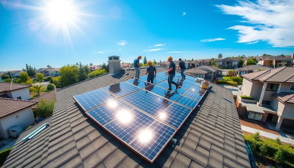 instalação de painéis solares